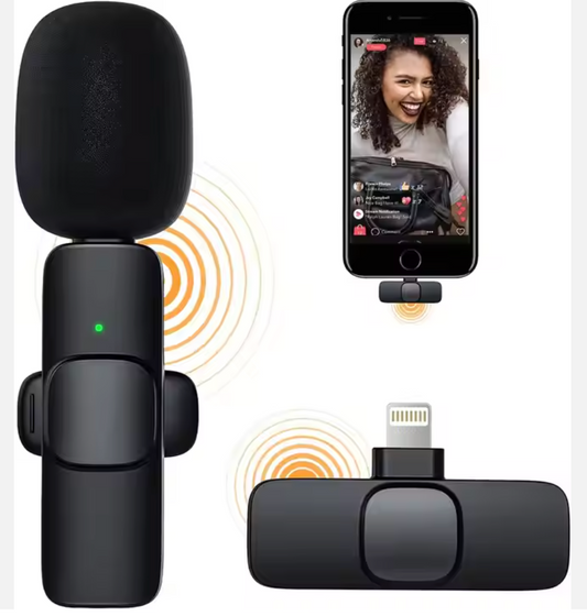 Elecfy Wireless 2 in1 Microphone Noise Reduction Outdoor Live Broadcasting USB Microphone(I-phone Device Supported)